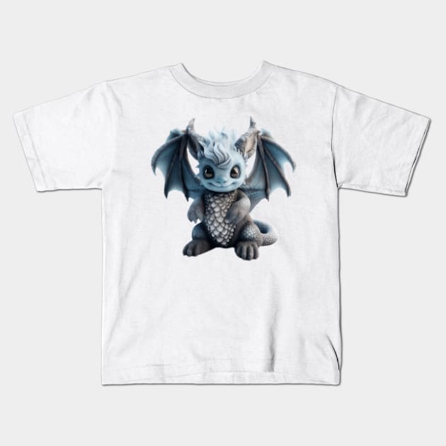 The cutest baby storm dragon Kids T-Shirt by Cuteopia Gallery